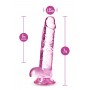 NATURALLY YOURS 7" CRYSTALLINE DILDO ROSE - Blush
