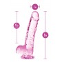 NATURALLY YOURS 6" CRYSTALLINE DILDO ROSE - Blush