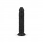 Dildo without balls 17.5 cm - black