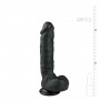 Realistinis dildo juodas - 22,5 cm