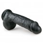 Realistinis dildo juodas - 22,5 cm