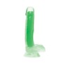 Glow in the dark Realistic Dildo with Balls - Green