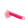 Glow in the dark Realistic Dildo with Balls - Pink