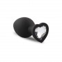 Silicone Buttplug Set with Diamond - Heart