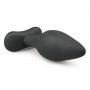 Medium Black Silicone Buttplug