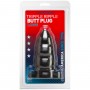 Triple Ripple Butt Plug - Large - Black