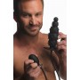 Ribbed Inflatable Anal Plug - Black - Master Series