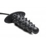 Ribbed Inflatable Anal Plug - Black - Master Series