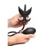 Inflatable Silicone Anal Plug - Black - Master Series