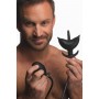 Inflatable Silicone Anal Plug - Black - Master Series