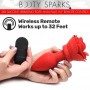 Vibrating Rose Anal Plug with Remote Control - Large