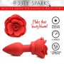 Vibrating Rose Anal Plug with Remote Control - Large