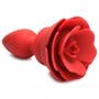 Vibrating Rose Anal Plug with Remote Control - Medium