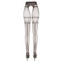 Zeķbikses sievietēm, tīklveida, bez kājstarpes, melnas S/M Cottelli LEGWEAR