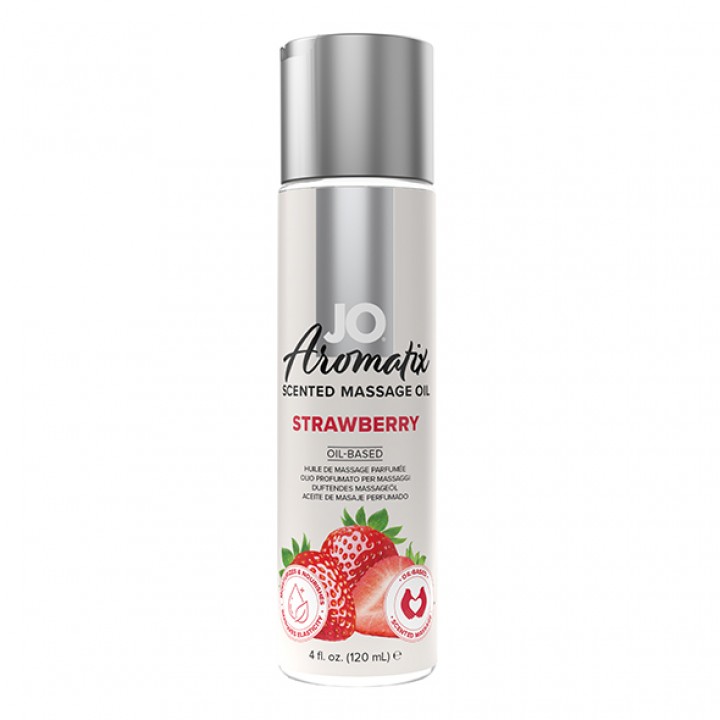 System Jo - Aromatix Scented Massage Oil Strawberry 120 ml - System JO