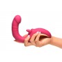 XR Brands - Tease & Please Licking & Thrusting Vibrator - Pink