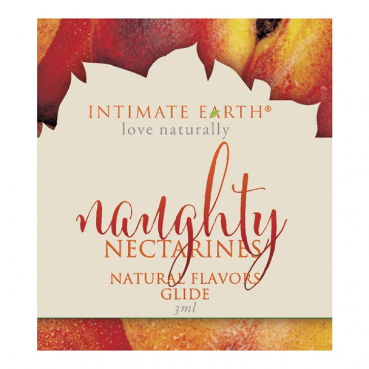 Intimate Earth - Natural Flavors Glide Nectarines Foil 3 ml - Intimate Earth