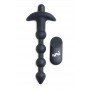 BANG! - 28X Remote Control Vibrating Silicone Anal Beads - Black