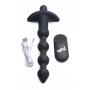 BANG! - 28X Remote Control Vibrating Silicone Anal Beads - Black