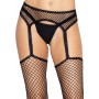 Net Stockings with Garter Belt - Black