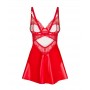 Obsessive - Aliosa Chemise & Thong - Red Obsessive - Aliosa Chemise & Thong - Red