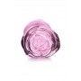 BOOTY SPARKS - Rose Glass Anal Plug Small - Pink