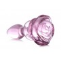 BOOTY SPARKS - Rose Glass Anal Plug Small - Pink