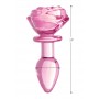 BOOTY SPARKS - Rose Glass Anal Plug Small - Pink