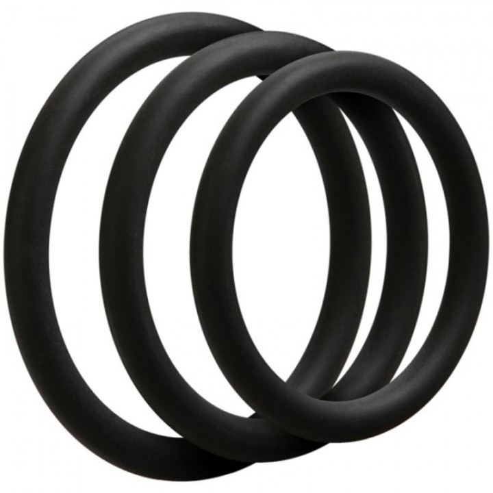 Doc Johnson - OptiMALE 3 Thin C-Ring Set - Black Doc Johnson - OptiMALE 3 Thin C-Ring Set - Black