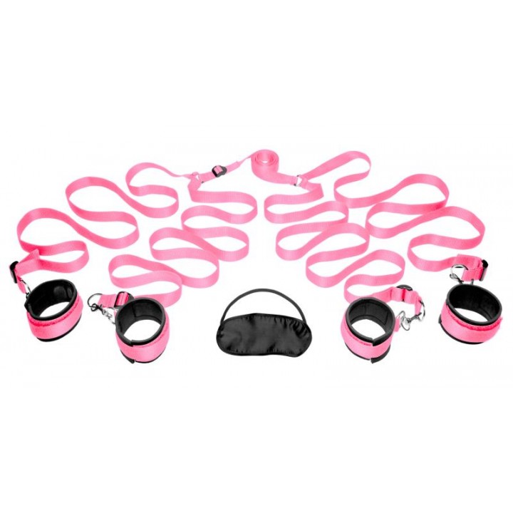 FRISKY - Bedroom Restraint Kit Bed Cuffs - Pink