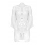 Lace Kimono Set Flower - White - L/XL