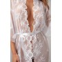 Lace Kimono Set Flower - White - L/XL