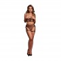 Le Desir - Open Cup Bra & Lace-Up Panty Set - Black Le Desir - Open Cup Bra & Lace-Up Panty Set - Black