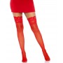 Leg Avenue - Sheer Stay-Up Stockings - Red Leg Avenue - Sheer Stay-Up Stockings - Red
