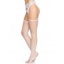 Net Stockings with Garter Belt - White