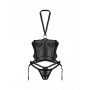Obsessive – Cupless Corset & Crotchless Thong – Black Obsessive – Cupless Corset & Crotchless Thong – Black