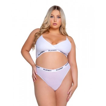 Playboy Lifestyle - 2-Piece Lingerie Set Curvy - White
