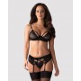 Seksualių apatinių komplektas Wonderia Obsessive, juodas