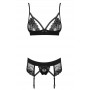 Seksualių apatinių komplektas Wonderia Obsessive, juodas