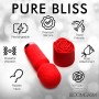 Mini wand vibrators ar silikona rozi, USB, ūdensizturīgs, sarkans XR Brands