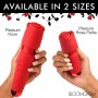 Mini wand vibrators ar silikona rozi, USB, ūdensizturīgs, sarkans XR Brands
