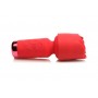 Mini wand vibrators ar silikona rozi, USB, ūdensizturīgs, sarkans XR Brands