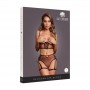 Le Desir - Open Cup Bra & Lace-Up Panty Set - Black Le Desir - Open Cup Bra & Lace-Up Panty Set - Black