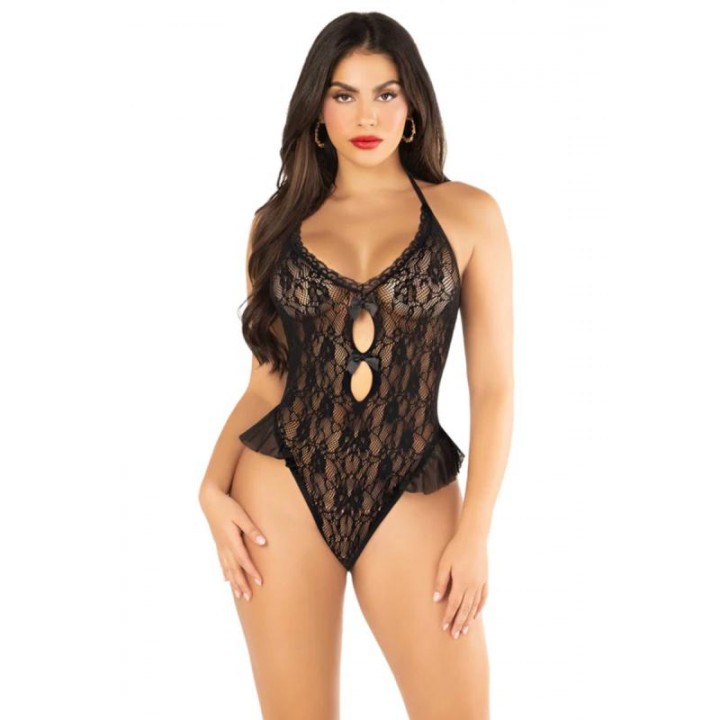 Leg Avenue – Lace Teddy Bodysuit – Black