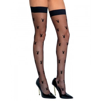 Playboy Lingerie - Bunny Noir Stockings Playboy Lingerie - Bunny Noir Stockings