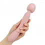 Good Vibes Only - Double-Sided Wand Vibrator - Soft Silicone - Pink