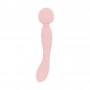 Good Vibes Only - Double-Sided Wand Vibrator - Soft Silicone - Pink