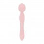 Good Vibes Only - Double-Sided Wand Vibrator - Soft Silicone - Pink