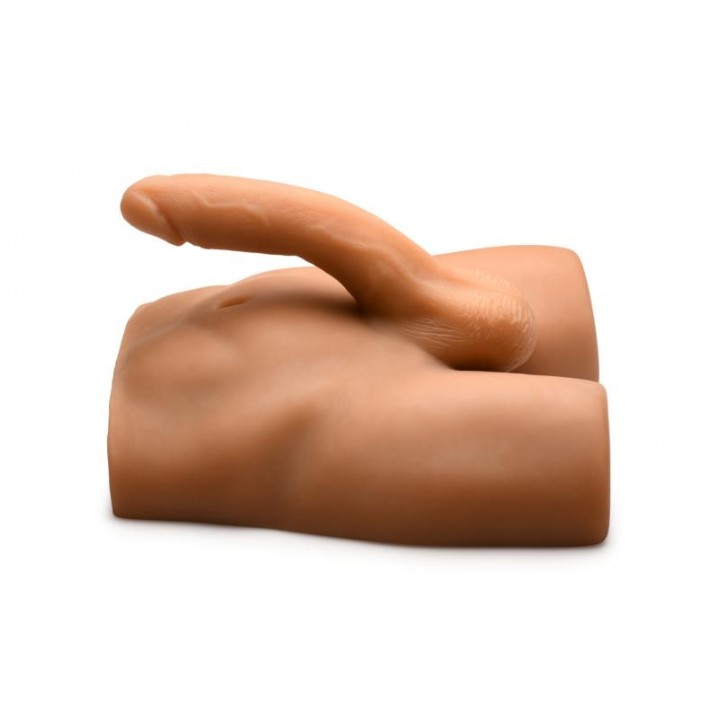 JOCK - Ass Masturbator with Posable Dildo - Medium Tone