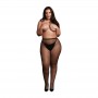 Le Desir - Panty with Small Fishnet Structure - Black